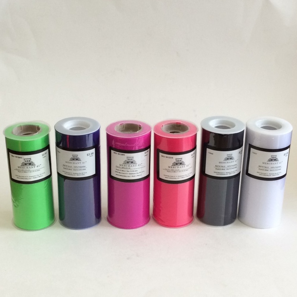 Merchant 41 6 different colors of Matte Tulle